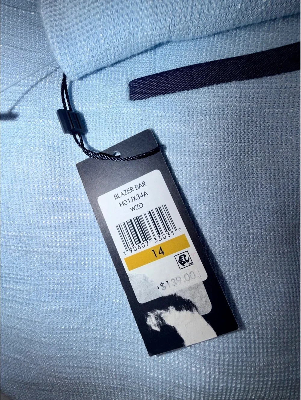 Tommy Hilfiger light blue blazer with elbow patches